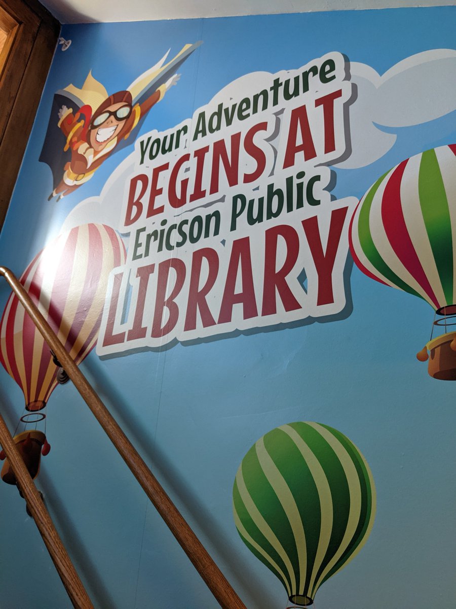 boonechamber's tweet photo. The Chamber Ambassadors paid a visit to the Ericson Public Library this morning to check out the new stairwell mural, a new interactive table in the children's area, and learn about the new technology going into the library's updated book return system. https://t.co/yZzyXmhc1t