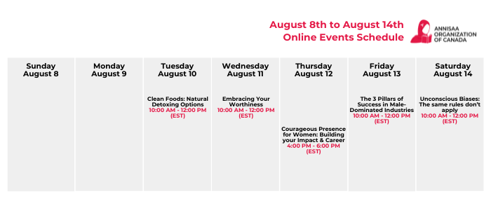 ANNISAAORG's tweet photo. #ANNISAAORG hosts a variety of #workshops online! Learn from career experts and hone your #careerdevelopmenty skills. Here are all the great online events happenning next week. Register here: https://t.co/9UBtbw5ldC
#selfempowerement #integration #onlineevents #onlineworkshops https://t.co/1t8FlIW7Kd