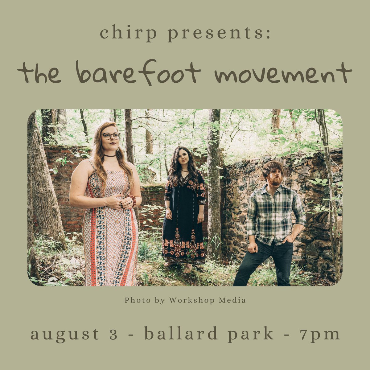 TONIGHT we have <a href="/barefootmovemnt/">TheBarefootMovement</a> in the park for a show you won't want to miss! Wear your mask into the park and then kick off your shoes for these incredible performers! #chirpct #inridgefield #ridgefielct More info: mailchi.mp/c155196fdcc8/b…