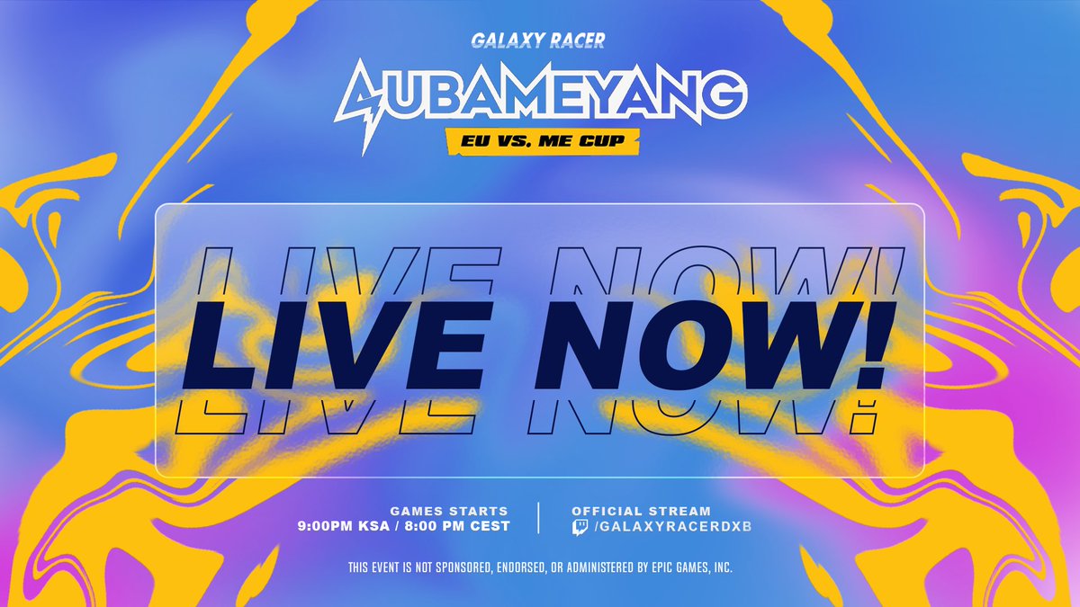 GalaxyRacerDxb's tweet photo. 🚨 DAY 3 of the GXR Aubameyang Cup is now LIVE!

Watch the TOP EU &amp; ME DUO's battle it out for the first 5 games in the Grand Finals on EU Servers! #gxraubacup 

WATCH IT NOW ON 📺 https://t.co/KkpafUiwiD https://t.co/x2lVqIKibt