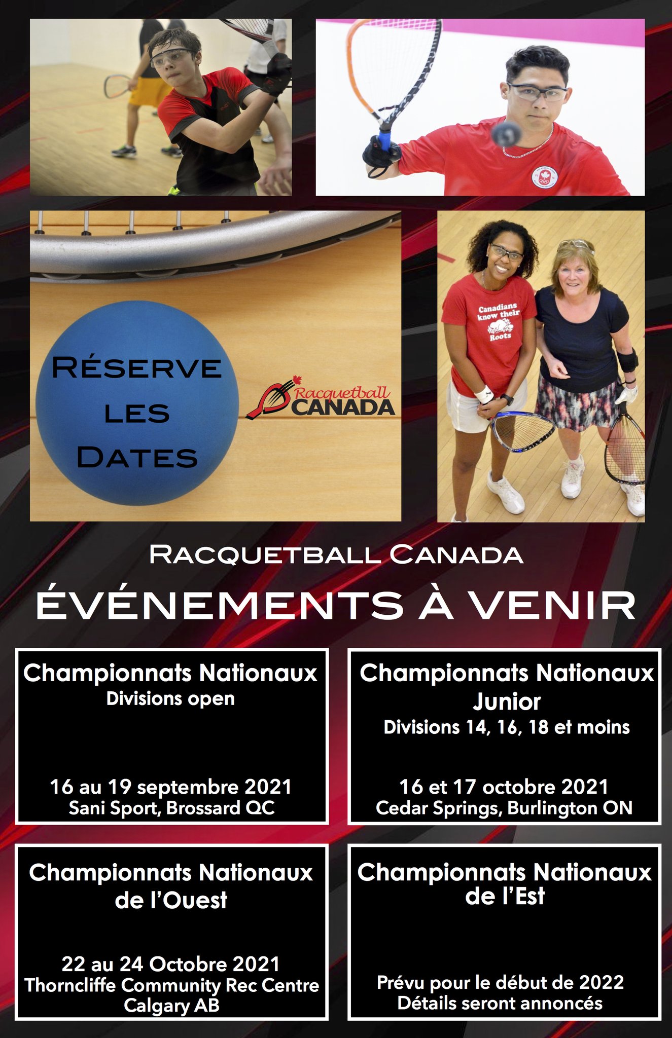 Racquetball Canada on Twitter "Réservez ces dates pour pouvoir être de