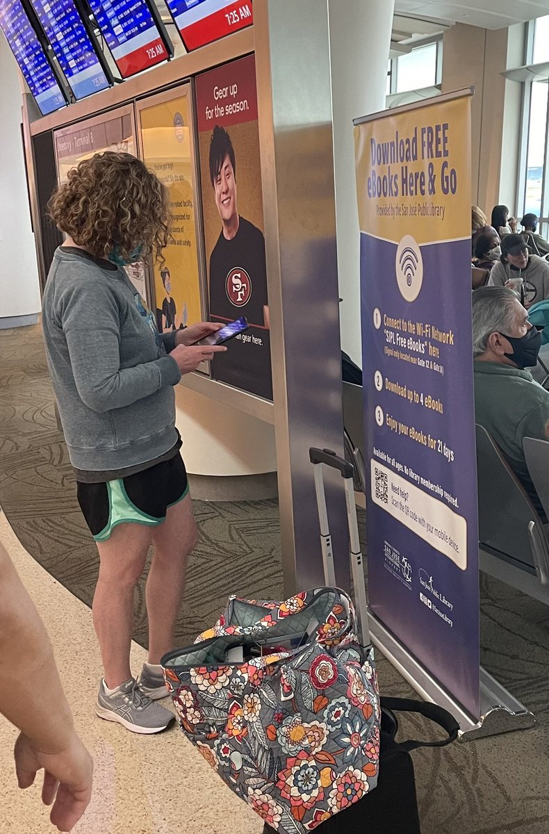 Heading to the happiest place on earth #Disneyland from my favorite <a href="/FlySJC/">San José Mineta International Airport (SJC)</a> &amp; the crew tells us an engine isn’t working 😳. But here we are, new ✈️, taking off just 1 hour later. 🥰 Well done <a href="/SouthwestAir/">Southwest Airlines</a>!  Oh &amp; you can get free #ebooks from <a href="/sanjoselibrary/">San Jose Public Library</a> in the airport!!