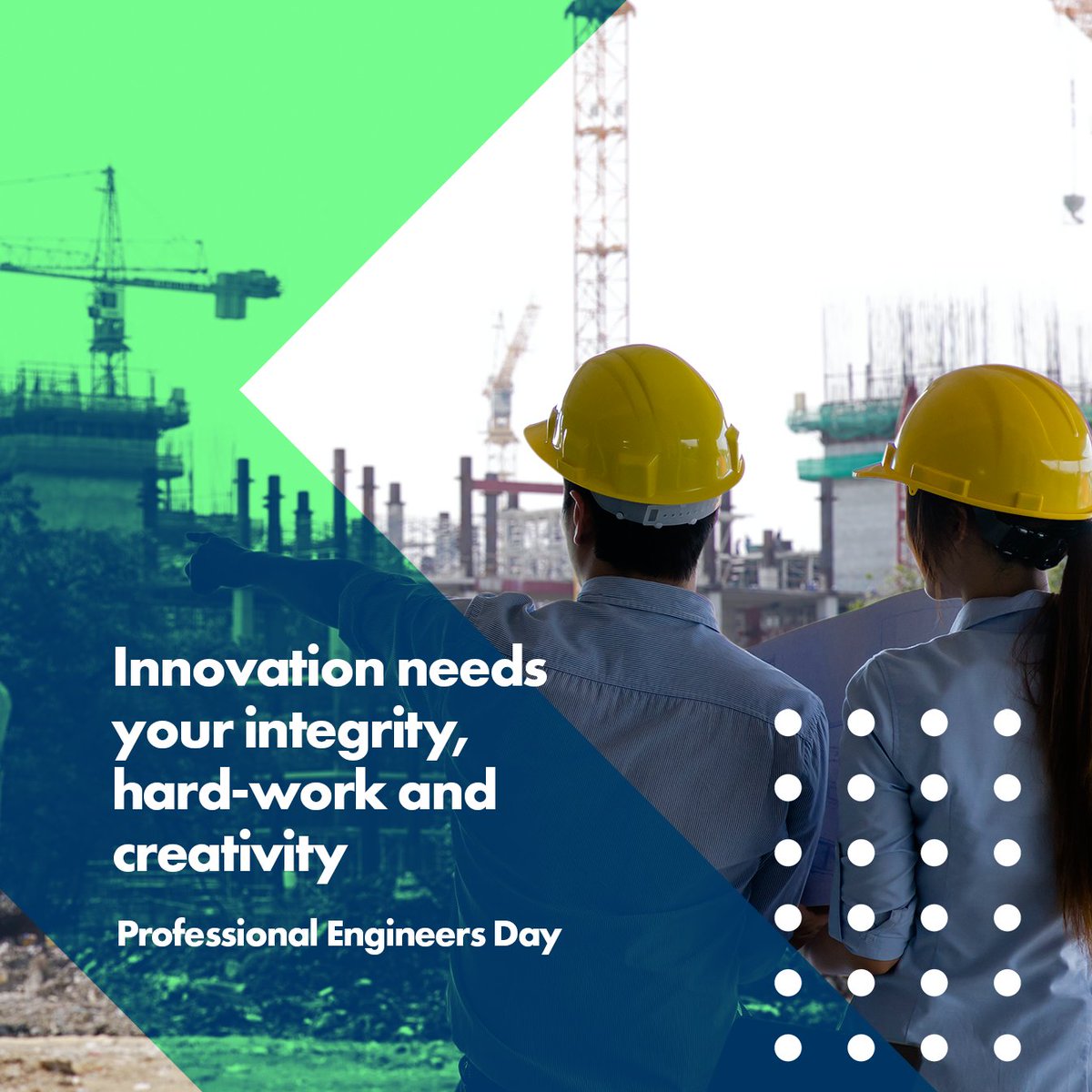 The essence of construction lies in innovation. Creativity is needed to kickstart a project, integrity to follow through with it, and determination to complete it!

Happy Professional Engineers Day!

#innovationexchange #innovation #professionalengineers #professionalengineersday