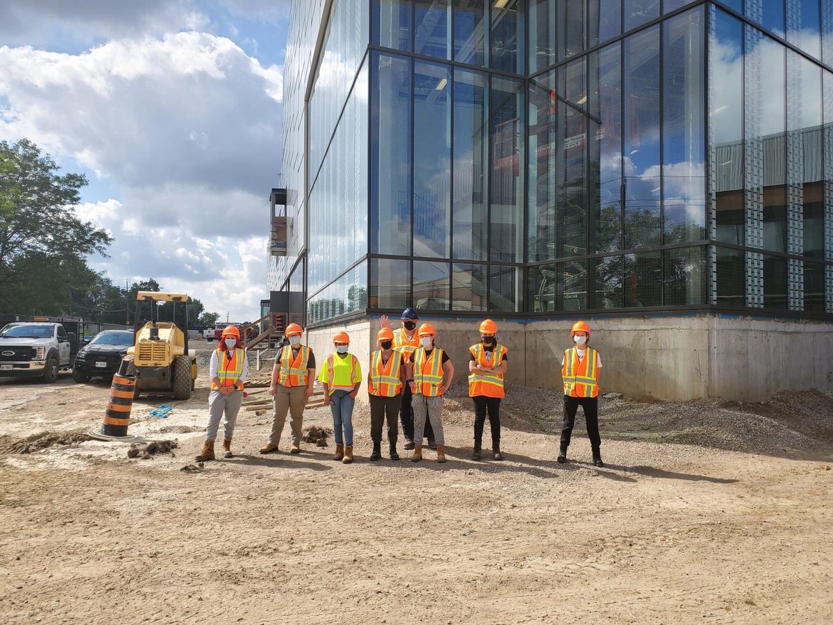 WESTofWindsor's tweet photo. Thank you Sam Martin @TheFortisGroup;Mike Coombs and Mike Mertz @carpenters494 for welcoming and hosting our participants to the new Lancer Centre construction site. It was a great firsthand learning for the students from our ICCT Program. #WhyNotHer #WomenInConstrution #YQG https://t.co/kQIiAifxAF