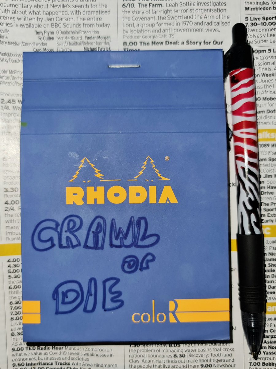 Brassylassy's tweet image. My current doodling pad is small.  🤣
#CRAWLorDIE #TANKarmy