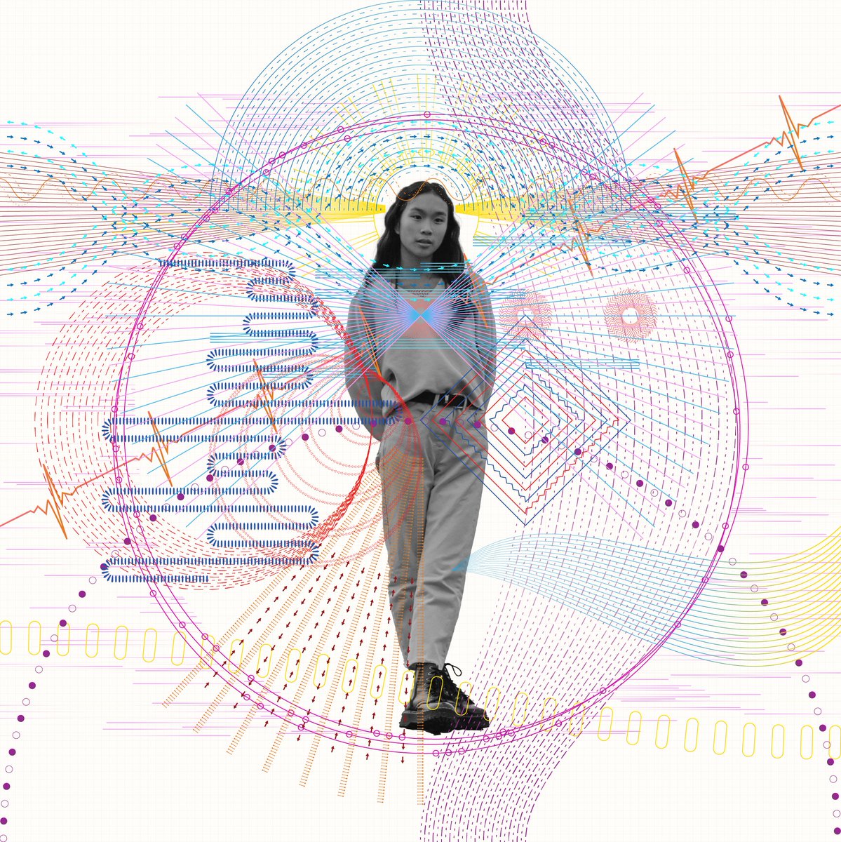 pentagram's tweet image. .@giorgialupi explores the Internet of Bodies, the emerging ecosytem of smart devices &amp;amp; wearables that monitor the human body, in a new #dataviz for her #ArtPlusData residency with the @RANDCorporation pentagram.com/news/giorgia-l…