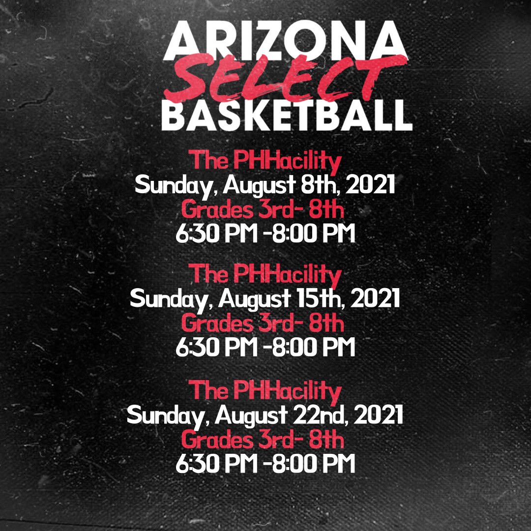 Arizona Select Youth Academies start this Sunday! ⚫️🔴 @AZSelectGirlsBB 

⁃Free Of Charge
⁃Open To All Players 3rd-8th grades 
⁃Bring Your Own Ball
⁃📍PHHACILITY