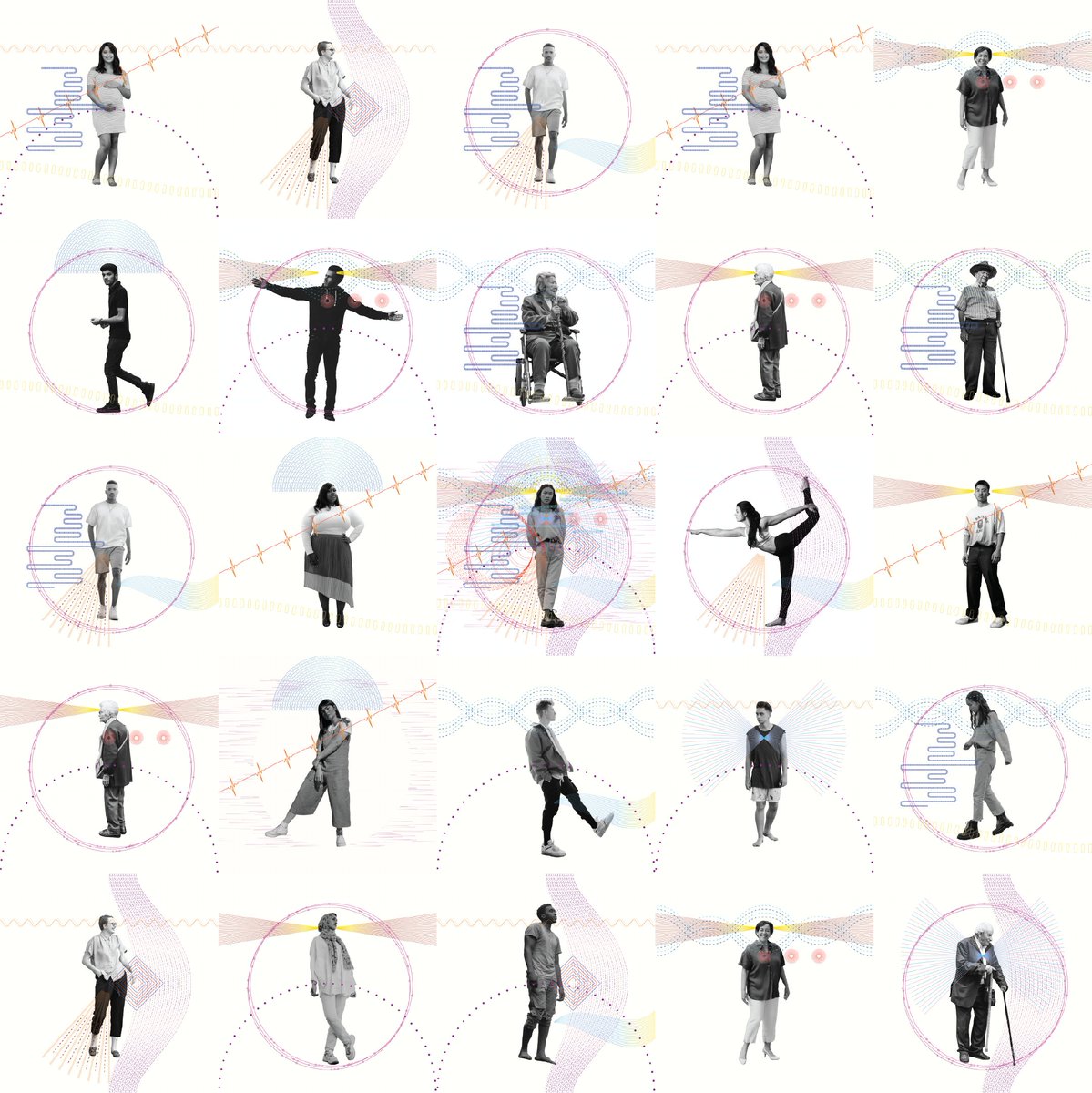 pentagram's tweet image. .@giorgialupi explores the Internet of Bodies, the emerging ecosytem of smart devices &amp;amp; wearables that monitor the human body, in a new #dataviz for her #ArtPlusData residency with the @RANDCorporation pentagram.com/news/giorgia-l…