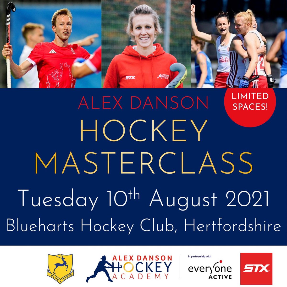 A week today we’ll be at our first <a href="/AlexDanson15/">.</a> Masterclass for 2021

Joining Alex <a href="/Blueharts/">Blueharts HC</a> will be 
🏑 Barry Middleton MBE 
🏑 Catherine Ledesma 

📍Blueharts Hockey Club, Hertfordshire 
📆 Tuesday 10th August 2021

#ADHAMasterclasses