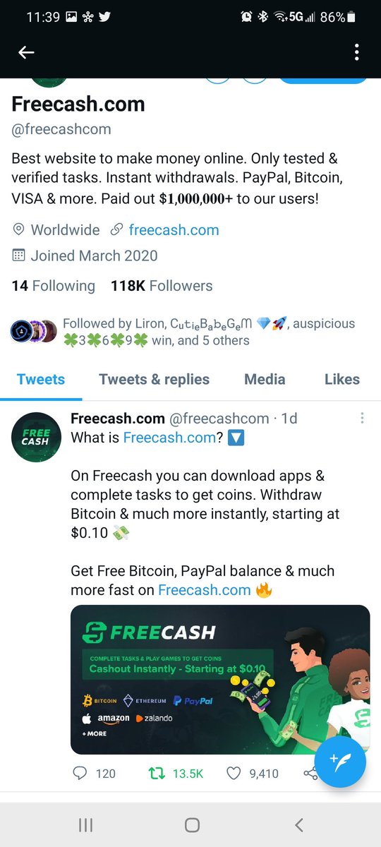 BigDaddyDoge2's tweet photo. @AyyMG @freecashcom 💥 Boom, done https://t.co/XfkvfjR9RA
