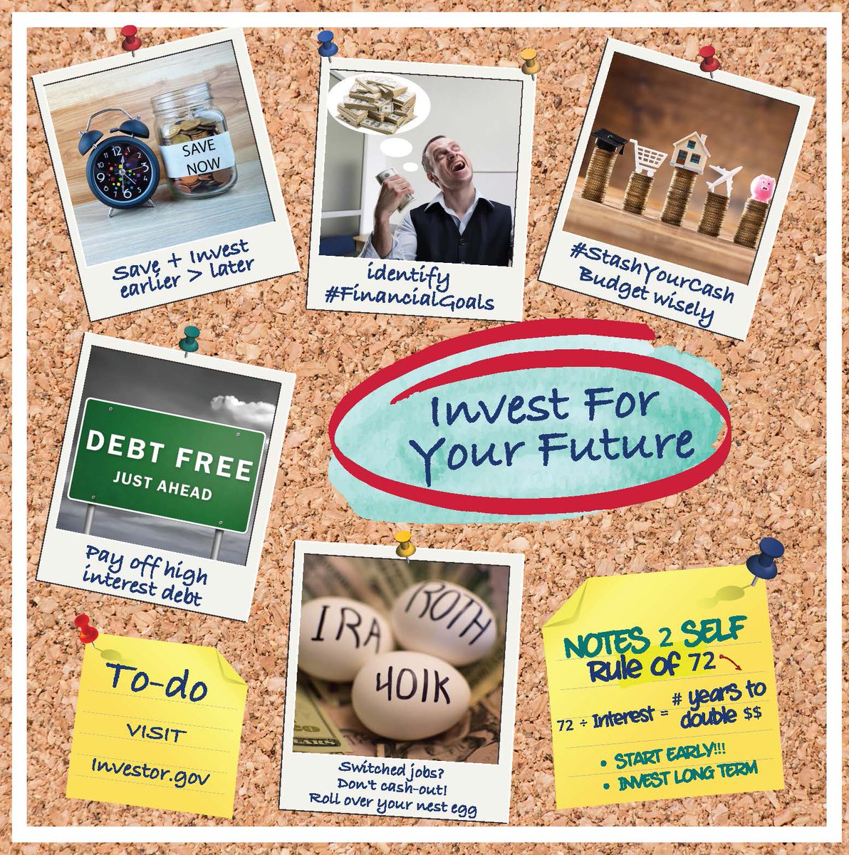 Attn students in PA, MD, DE, VA, WV &amp; DC: Have you ever created a vision board to motivate you to achieve a certain goal? Why not create one to inspire you to build a successful financial future?  Start by framing your financial objectives here: ow.ly/4kQm50FJk1Q