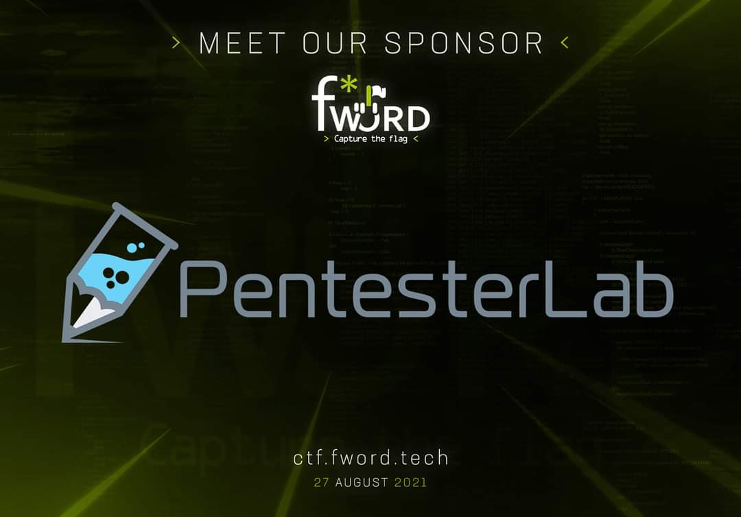 Fword (@fwordteam) on Twitter photo We are glad to announce <a href="/PentesterLab/">PentesterLab</a> as our sponsor for this second edition! Thank you for your trust in FwordCTF for the last two years 🙏
Pentesterlab is an easy and great way to learn penetration testing. It provides great challenges based on common vulenrabilities. We are glad to announce <a href="/PentesterLab/">PentesterLab</a> as our sponsor for this second edition! Thank you for your trust in FwordCTF for the last two years 🙏
Pentesterlab is an easy and great way to learn penetration testing. It provides great challenges based on common vulenrabilities.