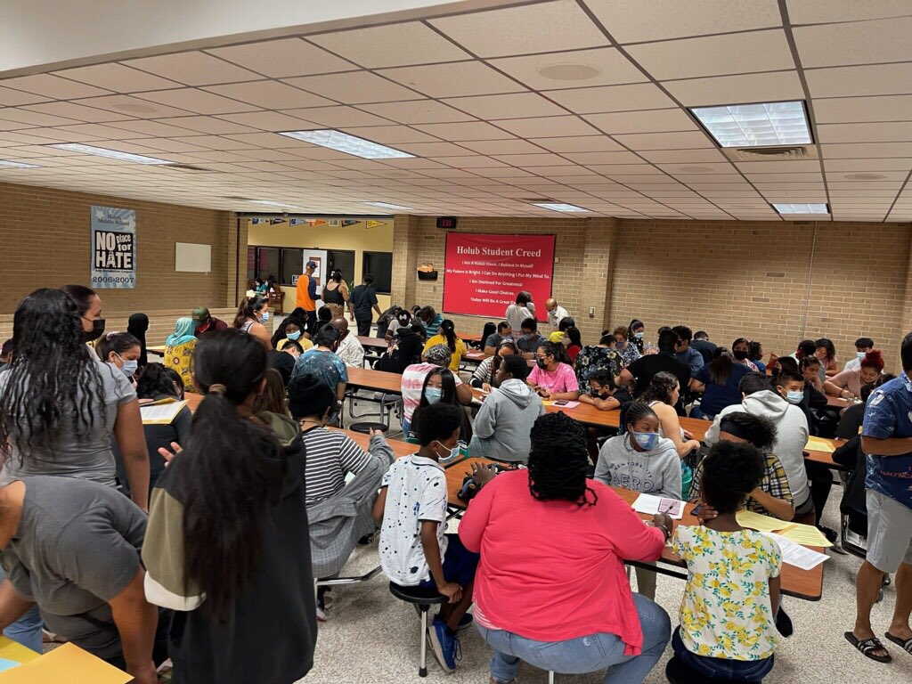 HolubMiddle's tweet photo. Hawk Huddle was a success this morning!  Thanks to all the students and families who came.  This year is going to be a great year!
#HawkHuddle
#HawkPride
#HolubStrong https://t.co/bhqAPgEBnC