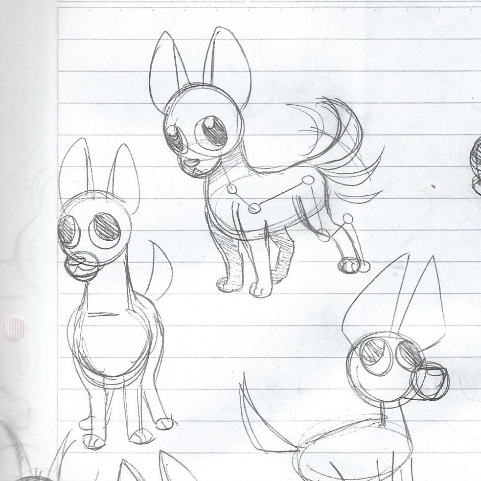 some doodles of our dog, yes his eyes are like that irl 