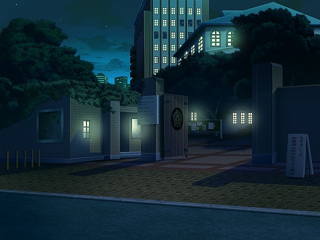 Anime Landscape: Park at night background