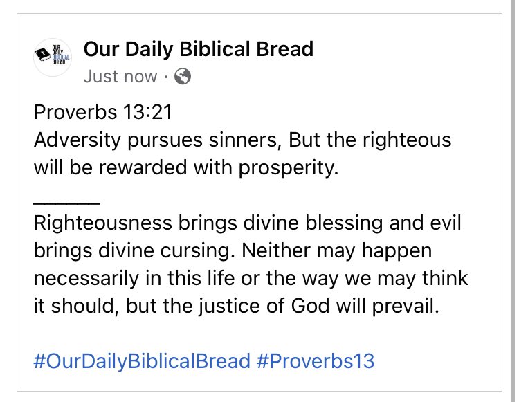 BiblicalBread's tweet image. #OurDailyBiblicalBread #Proverbs13