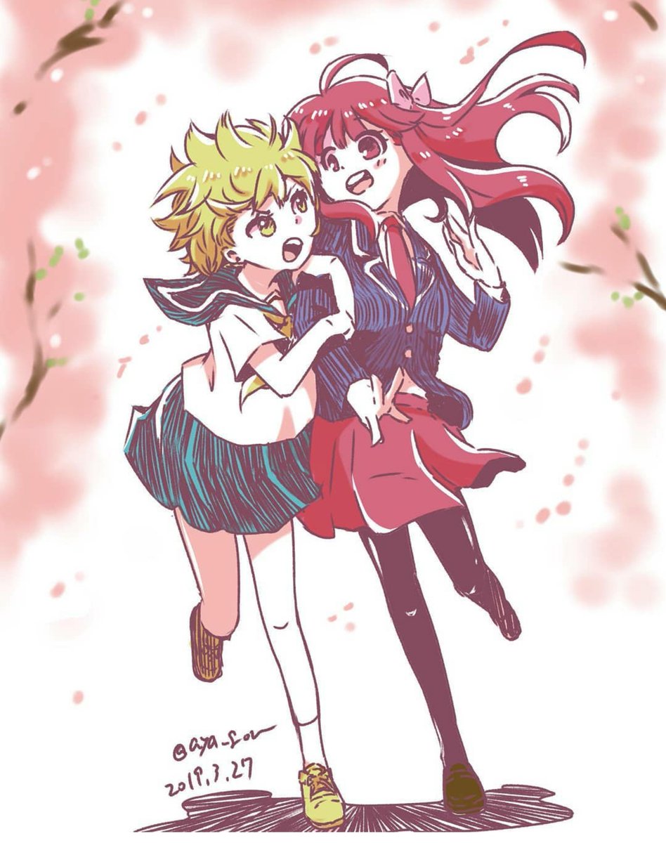 「過去絵発掘セーラー服とブレザーのコンビって良いね 」|あやめゴン太のイラスト