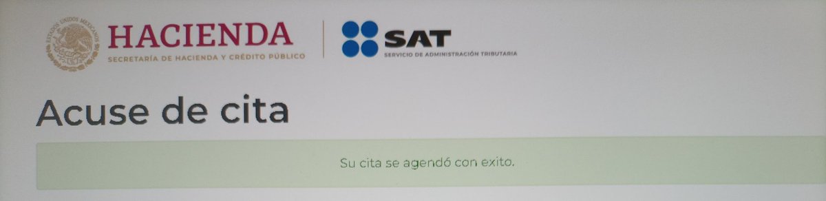 ROCIOCASTAEDAG4's tweet photo. Gracias @SATsincitas. Por fin pude agendar cita en Quintana Roo para efirma personas físicas. https://t.co/ibzumqghSu