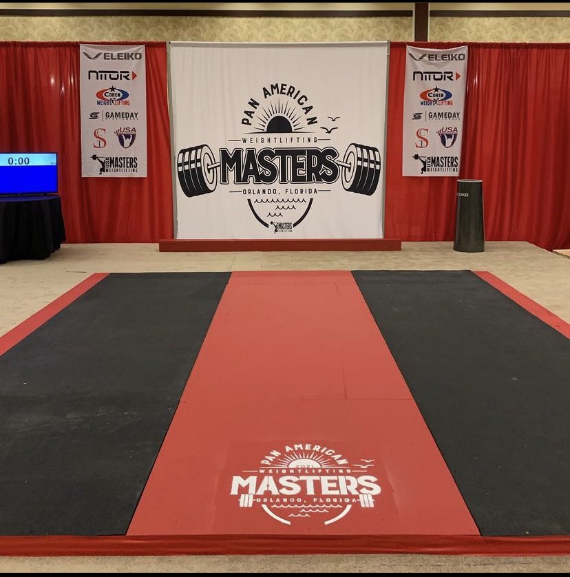 usawmasters's tweet photo. The Red Platform!!! Ready for some heavy weights!! #2021masterspanams #usawmasters https://t.co/l7WSVEMybq