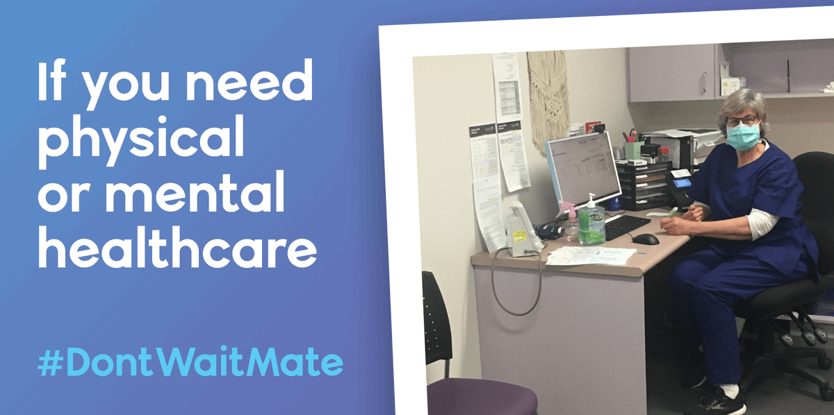 MedicinesAus's tweet photo. Your wellbeing won’t wait for the pandemic to end so take your healthcare in your hands and make that appointment. There are measures in place to keep you safe, including telehealth #DontWaitMate #DontSkipTests #ContinuityofCare https://t.co/9kwhLeysnD