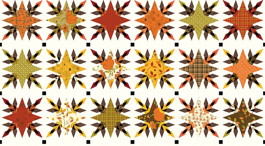 TeamNancyZieman's tweet photo. 🍁 SAVE 10% Off NEW! Fall Give Thanks Star Block Fabric by The Yard! View the entire beautiful fall fabric collection at Nancy Zieman Prod at https://t.co/vJHkhIZ4JA
#NZPBlog #FallSewing #NancyZiemanProductions #NZP #TeamNZP #BeginnerSewing #StitchItSisters #NZPSale #ShopNZP https://t.co/kVJ8C2kVHM