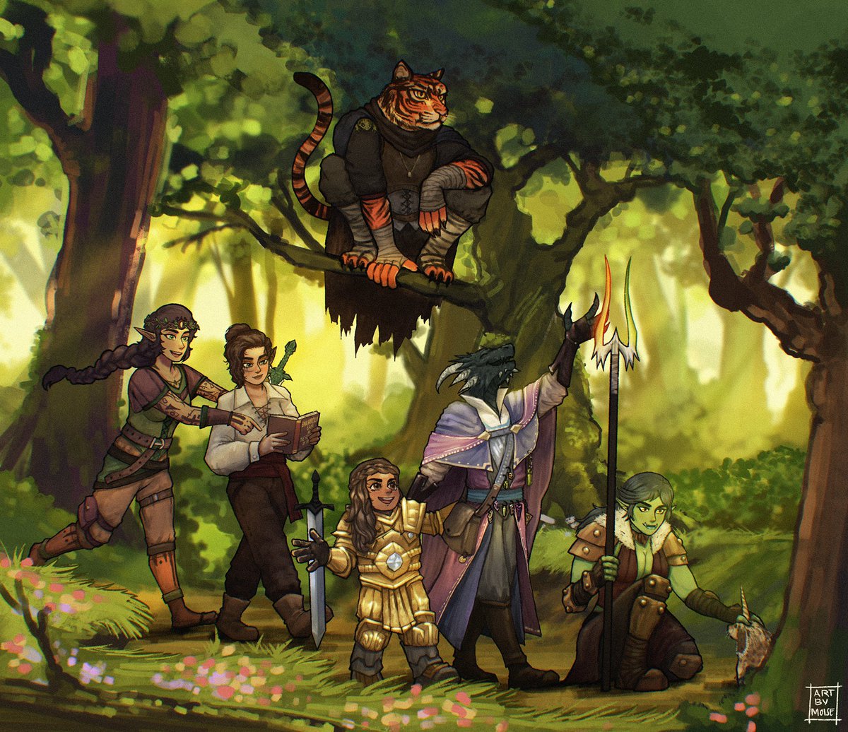 artbymoise's tweet photo. A recent DnD group commission I just did. https://t.co/VjLsCZYsgZ
