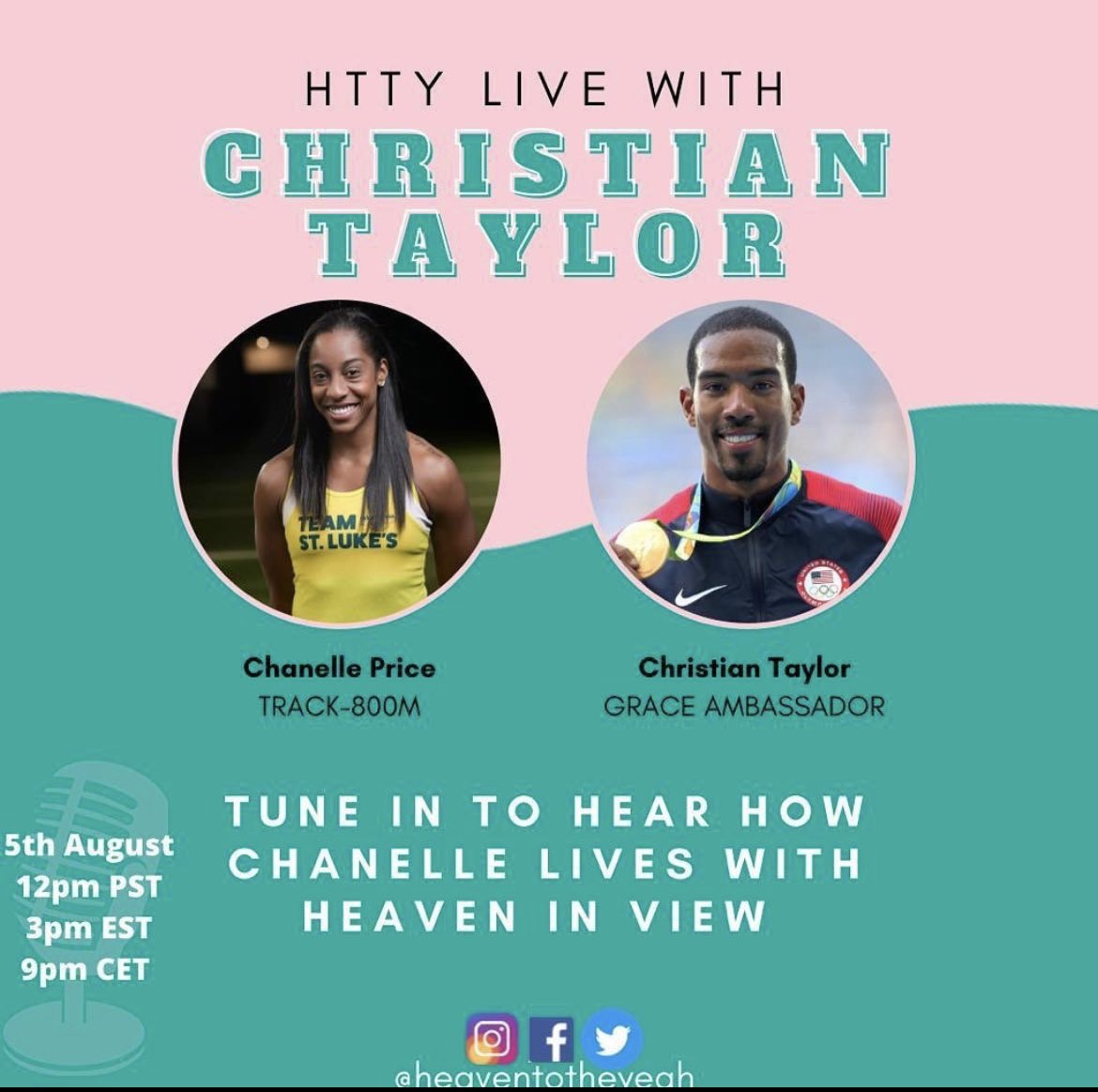 heaventotheyeah's tweet image. It’s a new week… our regular scheduled Thursday IG Live features American middle-distance runner @CPriceRun7 join us to hear about her life changing #faith 
cutt.ly/hQxXq1z
.
•
#grace #htty #life #lifegoals #prayer #prayers #hope #love #800m #track #heaventotheyeah