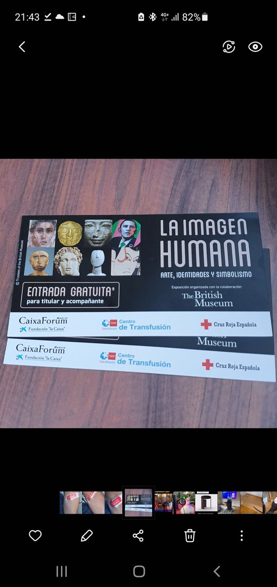 YustiV's tweet photo. La mejor OFERTA del verano, 2 entradas GRATUITAS para "The British Museum", sólo tienes que colaborar #DonandoSangre . Entradas limitadas @CruzRojaEsp @CruzRojaMadrid @DonasangreCruzR https://t.co/DpnCRj9WR5