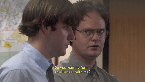 StudioBPR's tweet photo. @KellisRobinett Hidden camera footage of #Big12 and #pac12 commissioners meeting to discuss possible alliance today in light of #OU and #UT leaving for #SECconference. #collegesports #merger #alliance #theoffice https://t.co/wI31Lj9eV7