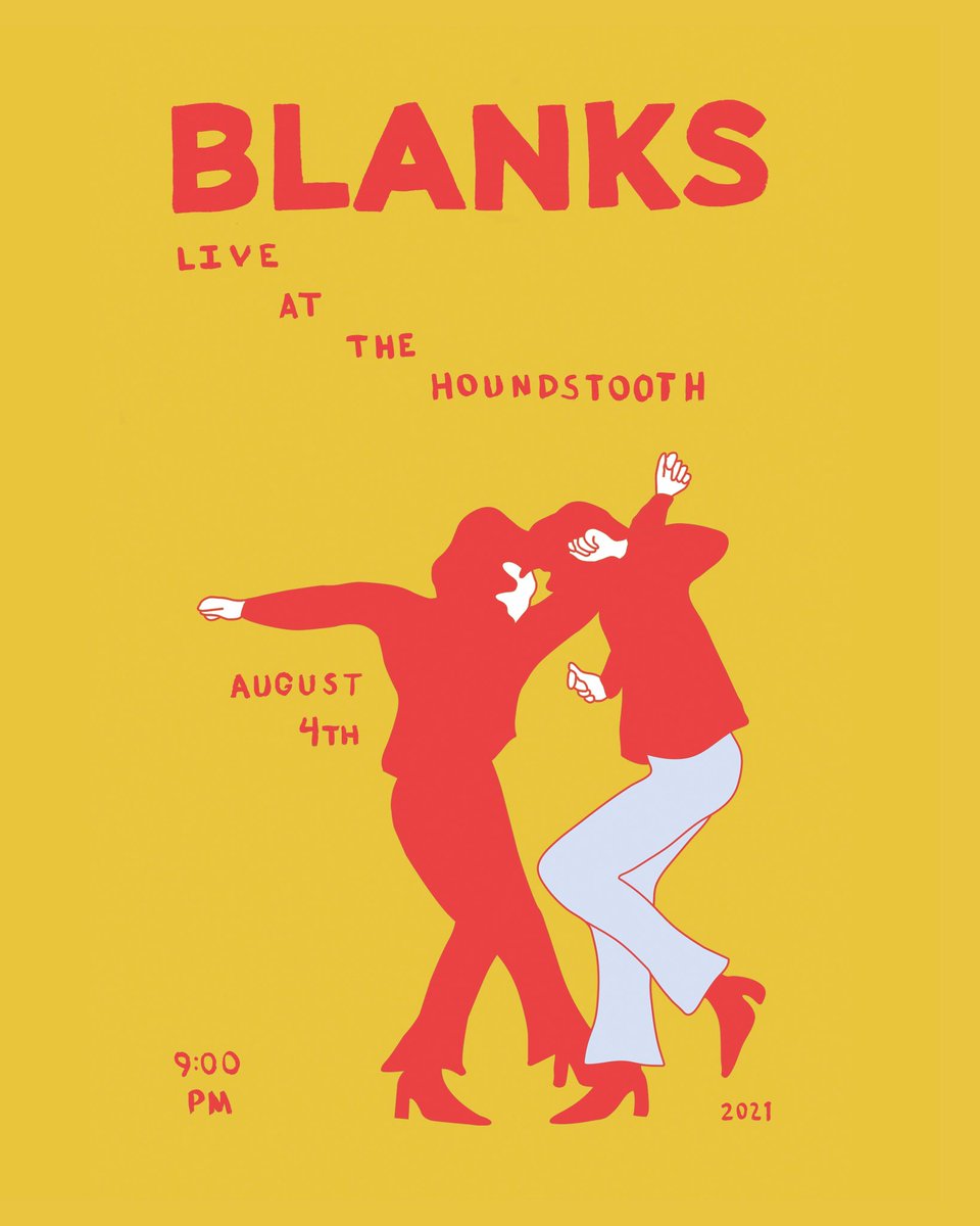 BLANKSBAND's tweet photo. Tomorrow night (Aug 4th) we are playing a set at the Houndstooth! It’s free, so what’s the worst that could happen??? See you there! https://t.co/vh0tHBV4mN