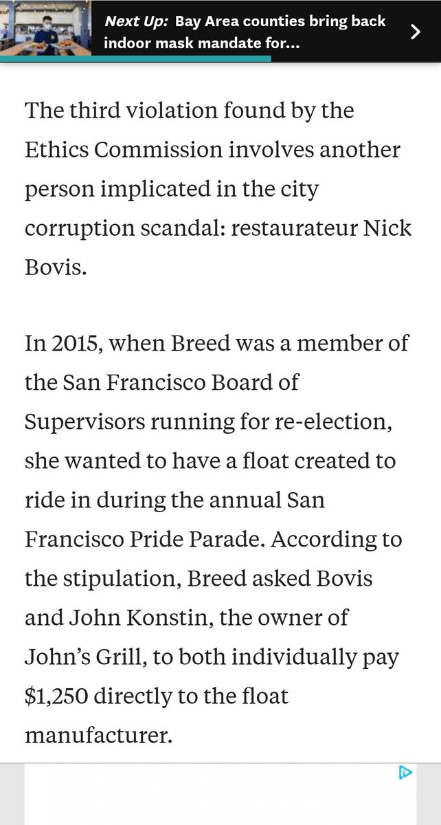FitzTheReporter's tweet photo. Three years ago, my column ON GUARD exclusively discovered Mayor Breed improperly took money from now-admitted crook Nick Bovis to pay for an SF PRIDE float

Now, 3 years later, the Ethics Commission has fined Breed $7,500 for that improper donation 

https://t.co/5jQfinvneX https://t.co/M4Vguvra2w