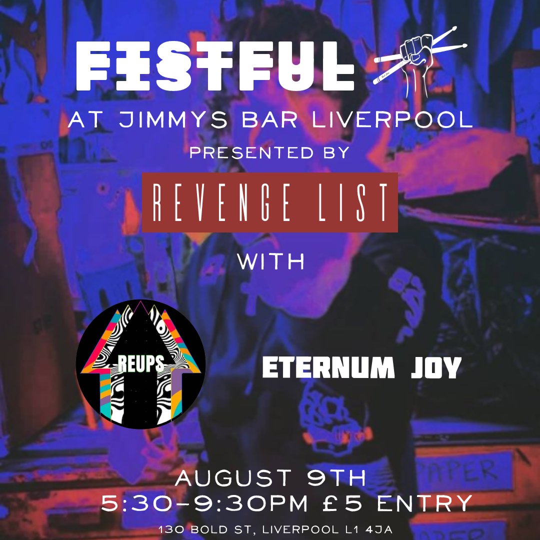 We're playing a gig at @JimmysLiverpoolnext Monday! Bit of a last minute ordeal but we can't wait to get on stage and cause some chaos. We would really appreciate people coming down! Doors at 5:30 to allow for under 18 #liverpool #liverpoolmusic #Live #indie #indierock #punkrock