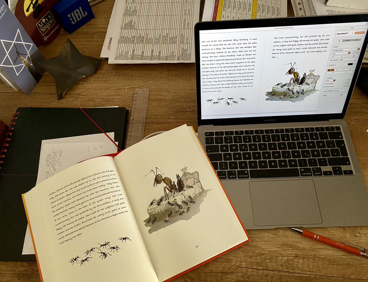 corneducrocq's tweet photo. Final corrections on my 3 Fairy Tales book! This week the English version goes again to the printer 🎉 Pre-order: https://t.co/gS7UbEjALh First come, first serve !!! Only 200 copies available ❗️ https://t.co/MNYib6AN0v