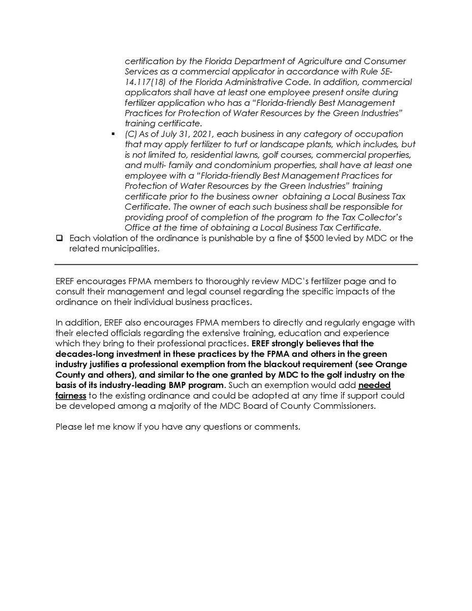 Mac Carraway/EREF summarizes the Miami Dade County fertilizer ordinance.

See key points in the pics