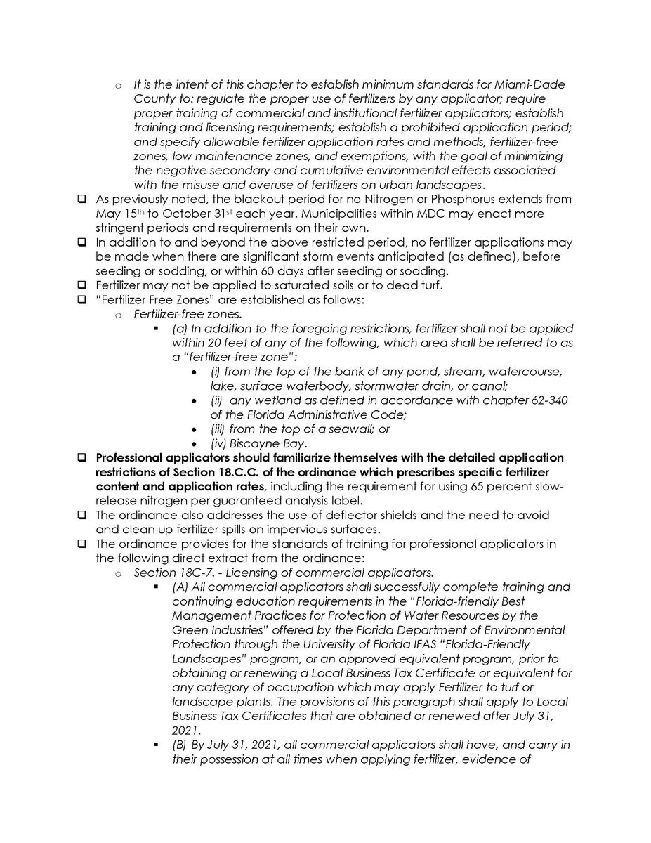 thefpma's tweet photo. Mac Carraway/EREF summarizes the Miami Dade County fertilizer ordinance.

See key points in the pics https://t.co/5yXZVWX3Y6