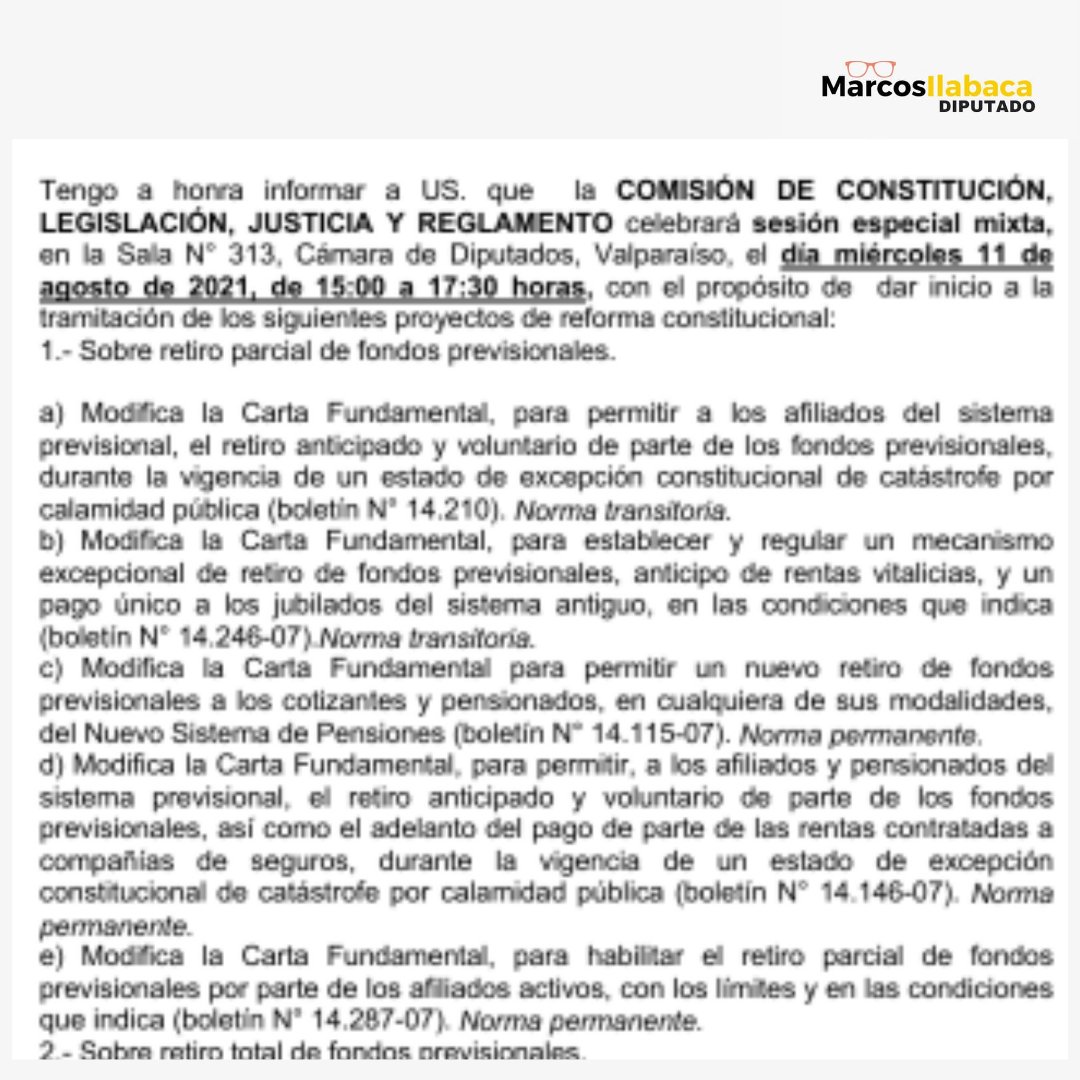 marcos_ilabaca's tweet photo. 🎉 #CUARTORETIRO ES OFICIAL
Tenemos ya la confirmación para la discusión❗️Sabemos que es una necesidad y un DEBER poner este tema sobre la mesa y generar soluciones para las familias de Chile ✊🏻 
#ladiscusionva #cuartoretiro10xciento #cuartoretiro100xciento #valdiviacl #LosRios https://t.co/EWYKfuf7NA