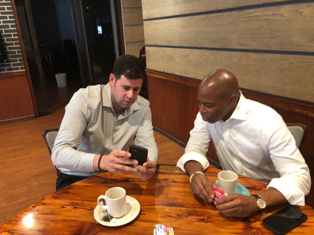 Just two Brooklyn boys catching up to discuss solutions for the multitude of challenges facing our great city.