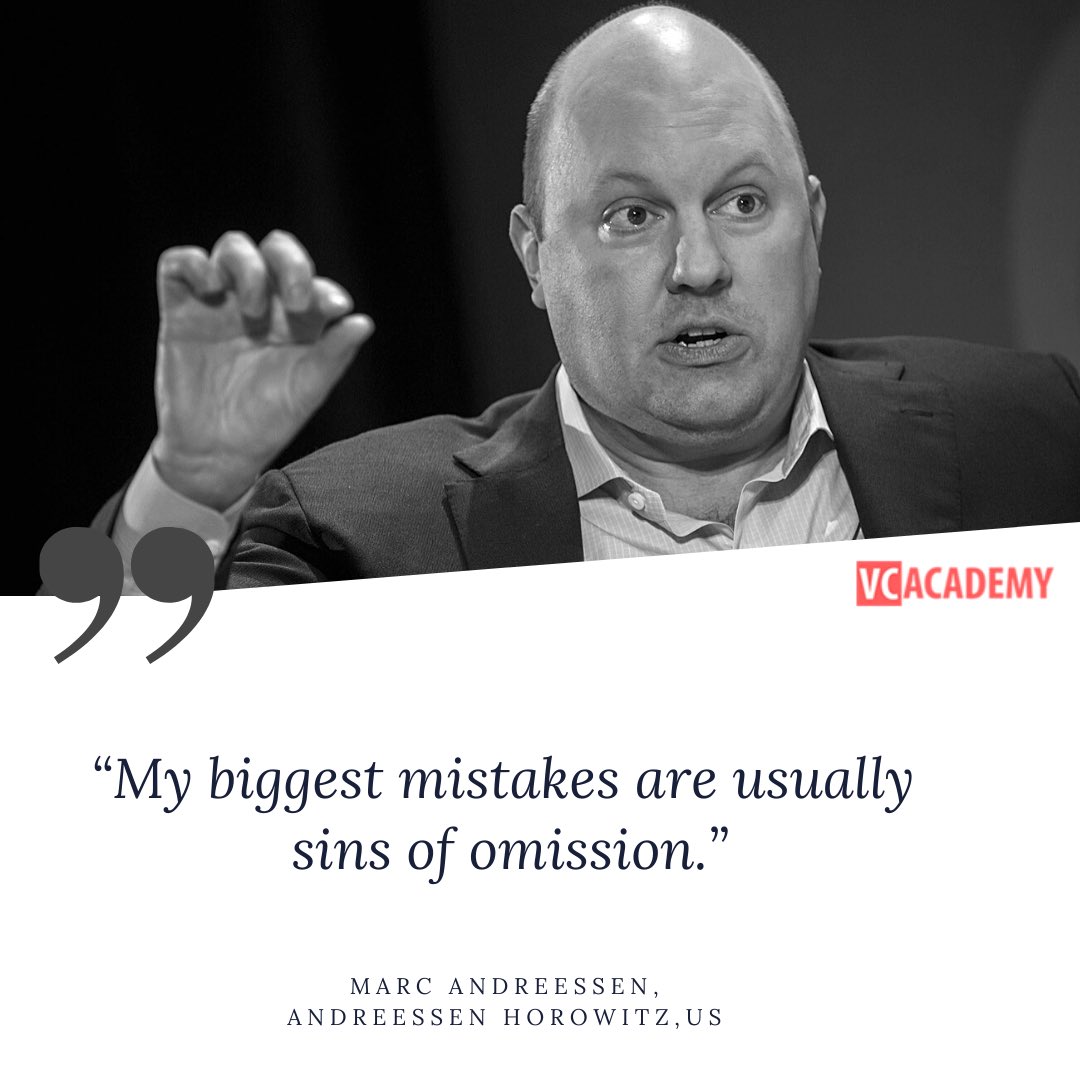 Quick and powerful lesson from @pmarca of @a16z. Do you know the source of your mistakes, whether business, investment, or personal? #investing #venturecapital #money