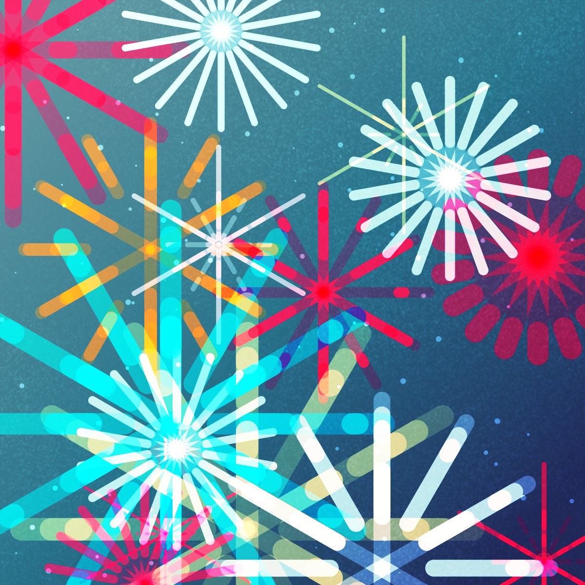 senbaku's tweet image. みんないろいろな花火を上げていてたのしい。お祭り!
Fireworks to celebrate the 20th anniversary of Processing😆 #CreativeCoding花火大会
#p5js #dailycoding #creativecoding #generativeart #processing