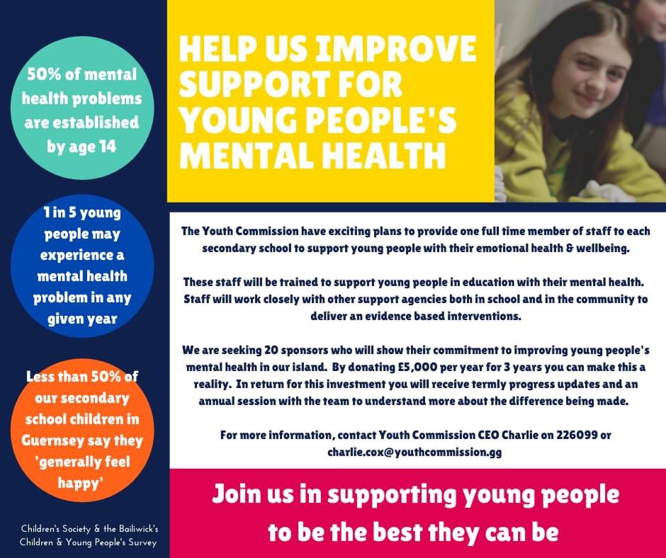 **  Can you or your workplace support our young people's mental health? ** 

Please share this with friends, colleagues and partners to spread the word about our new initiative.  We would love to hear from anyone interested in supporting us. #CSR #GiveBack #SupportLocal