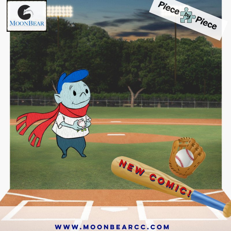 moonbearcc's tweet photo. Play Ball! Check out T making a memorable play in our latest comic. https://t.co/ZNrQG8ZvXR #AutismFamily #AutismADHD #MoonBearCC #ComicStrip #AutismMom #AutismDad #AutismAwareness #Neurodiversity #Autismo https://t.co/Q0vCIjyKZR