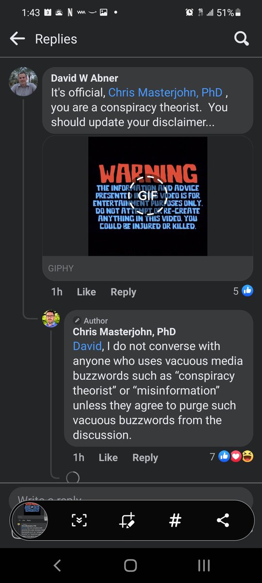 Chris Masterjohn: Invents a public health conspiracy and shares it on social media.
Also Chris: DoN't CaLl Me A cOnSpIrAcY tHeOrIsT!