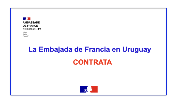 🔴 La Embajada de Francia en Uruguay contrata un(a) Encargado(a) de Misión económica y comercial

👉uy.ambafrance.org/La-Embajada-de…