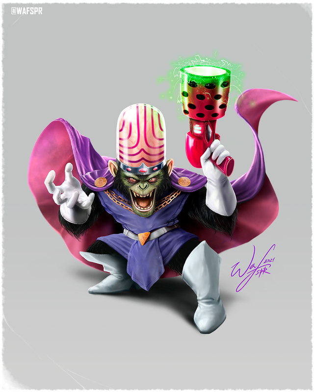 WafSPR's tweet photo. Mojo Jojo 🐵🧠 #powerpuffgirls ~ 2021
(Me encanta este personaje 🐵
Este es mi versión #fanart de #mojojojo para una serie #irl de las #chicassuperpoderosas
Le di un toque Dr. Doom al traje, ya que es el villano principal y más genial de la serie 🤓👌 https://t.co/OTxgTm5w80