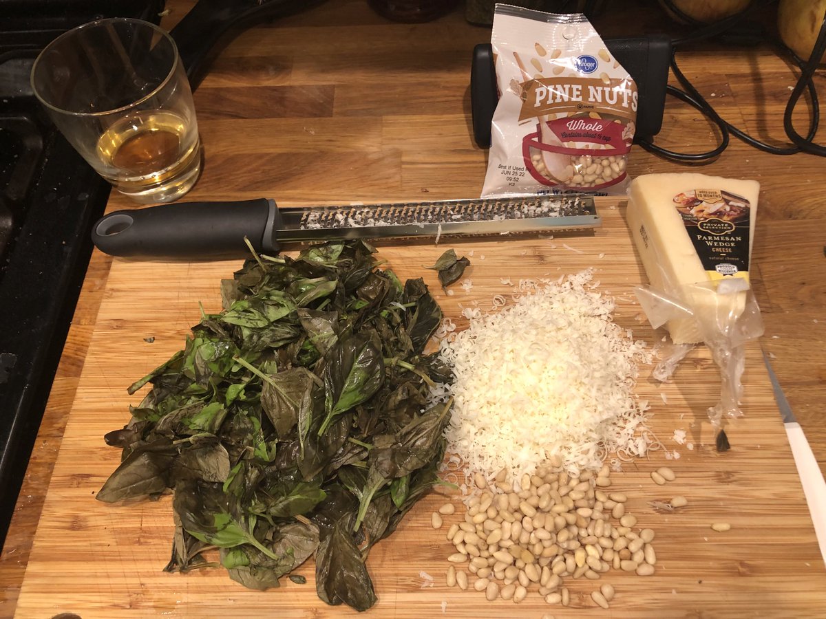 PizzoHistorian's tweet photo. It’s pesto time! #hoorayforitalianfood #summerbasil https://t.co/jeSvDDej6h