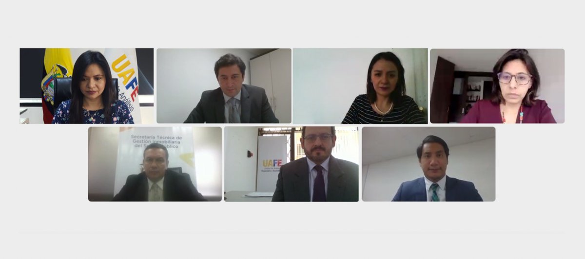 UAFE_EC's tweet photo. Representantes de #UAFE e @inmobiliarec de 🇪🇨 y @SAESAS1 de🇨🇴 se reunieron con el fin de coorganizar el desarrollo de un webinar internacional enfocado en la gestión de activos decomisados e incautados.
#UafePreviene
#EcuadorTransparente https://t.co/xJbaYnRdIx