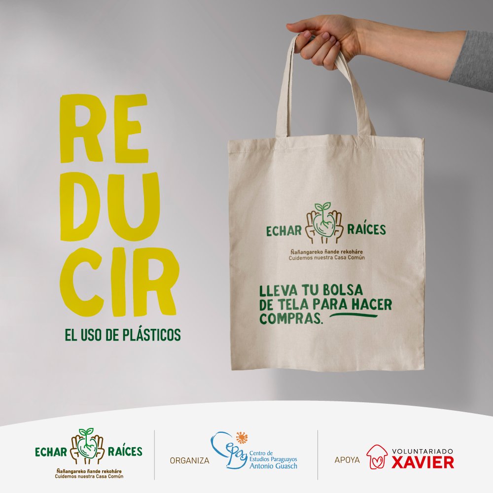 CEPAGpy's tweet photo. 🤲🏻🌱 #EcharRaices
♻️ El uso de bolsas de tela reduce el uso de plásticos.
¿Te animas a hacer compras llevando tu propia bolsa de tela?
📣 ¡Compartí esta info para que otros se sumen! https://t.co/2aDytCueLW