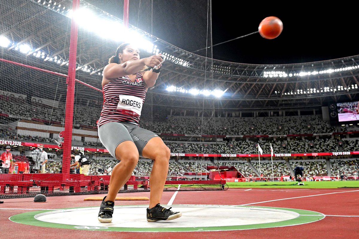 CalTFXC's tweet photo. 🔹@NCAATrackField hammer champion
🔹#NCAATF hammer throw record (75.52m)
🔹Fifth-place at the #Olympics 
🔹Canadian best ever hammer throw finish at the Olympics

What a season for @Camryn_Throws 🔨👑

📸- Kirby Lee/USA Today Sports https://t.co/OfD2R89QpI