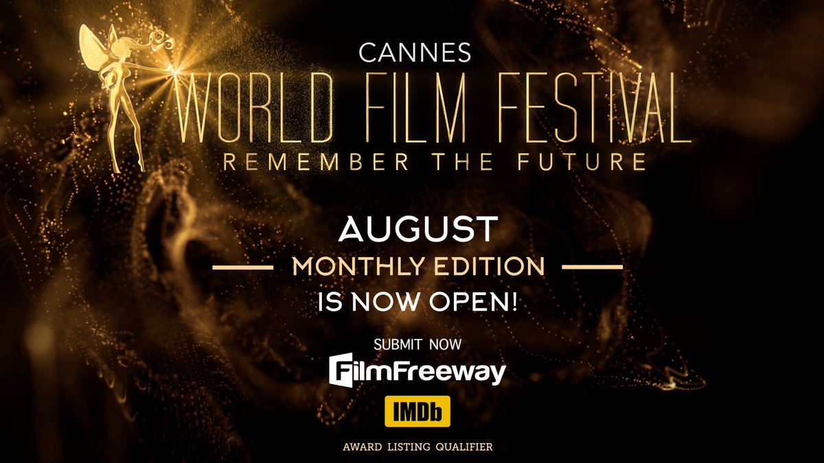worldfilmcannes's tweet photo. August Edition is Open! 🎥✨🧚♀️
🎬 Submit Now on FilmFreeway:
https://t.co/P8ZfwmH3kx
#World #Film #Festival #FilmFreeway #FeatureFilm #ShortFilm #Filmmaking #Actor #Actress #Awards #FilmIsNotDead #ReLOVEution #NewGeneration #RememberTheFuture #France #Cannes #FrenchRiviera https://t.co/SDWqoHRvgS