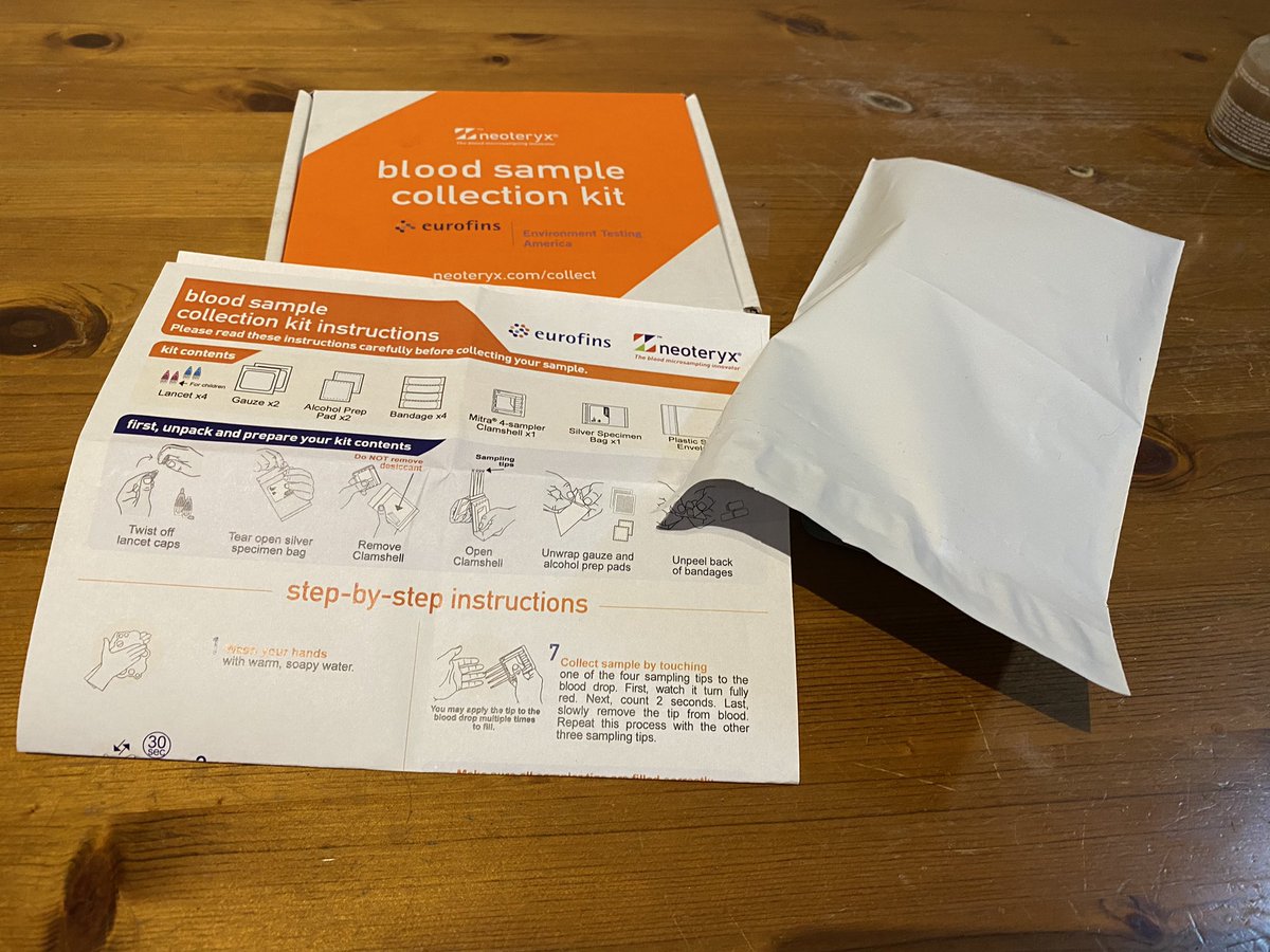 IanRossCDMSmith's tweet photo. Thanks to Eurofins for the free trial of the mail-in self-test PFAS blood analytical kit, very easy to use and only needs a drop of blood to assess the concentration of 79 PFAS for which they have analytical standards. Let’s see what the results show.. https://t.co/bEheFgwbhY